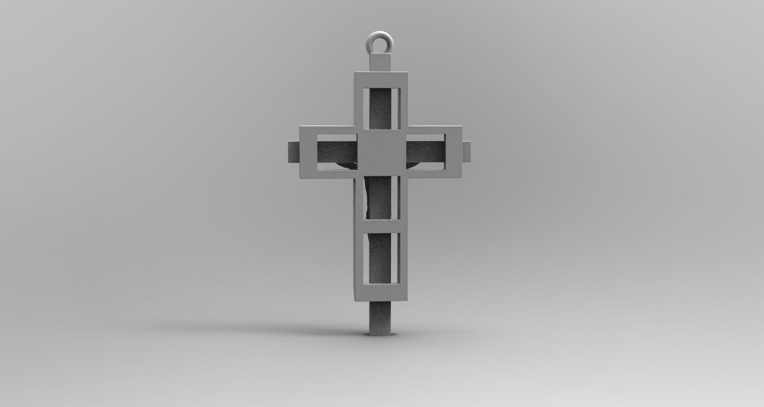 PENDANT  RELIGIOUS  CROSS 15 3D print model_5