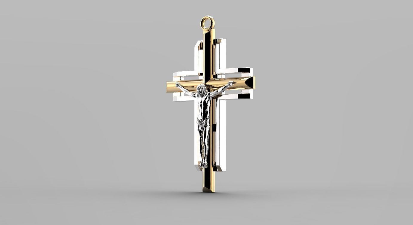 PENDANT  RELIGIOUS  CROSS 15 3D print model_9