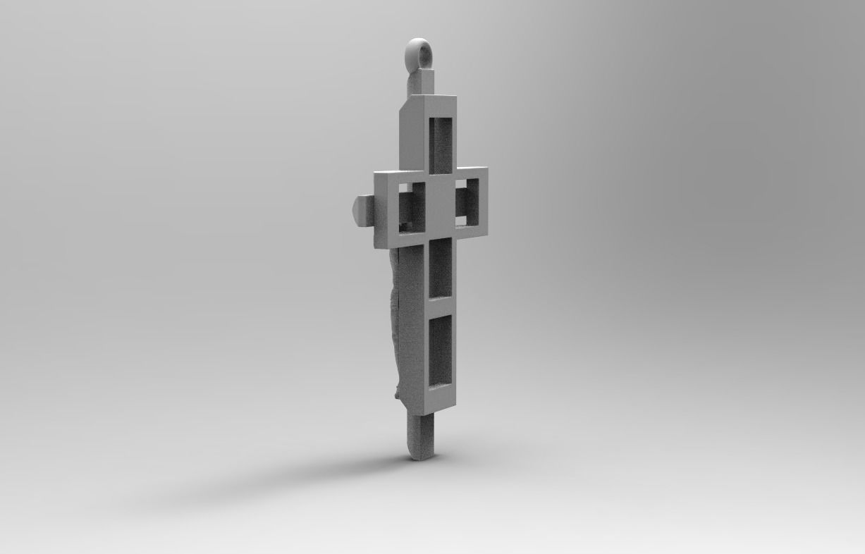PENDANT  RELIGIOUS  CROSS 15 3D print model_4
