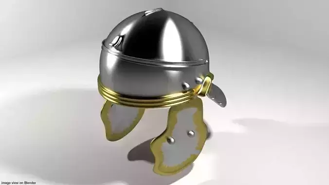 Ancient Combat Helmet - Imperial Gallic 3D model