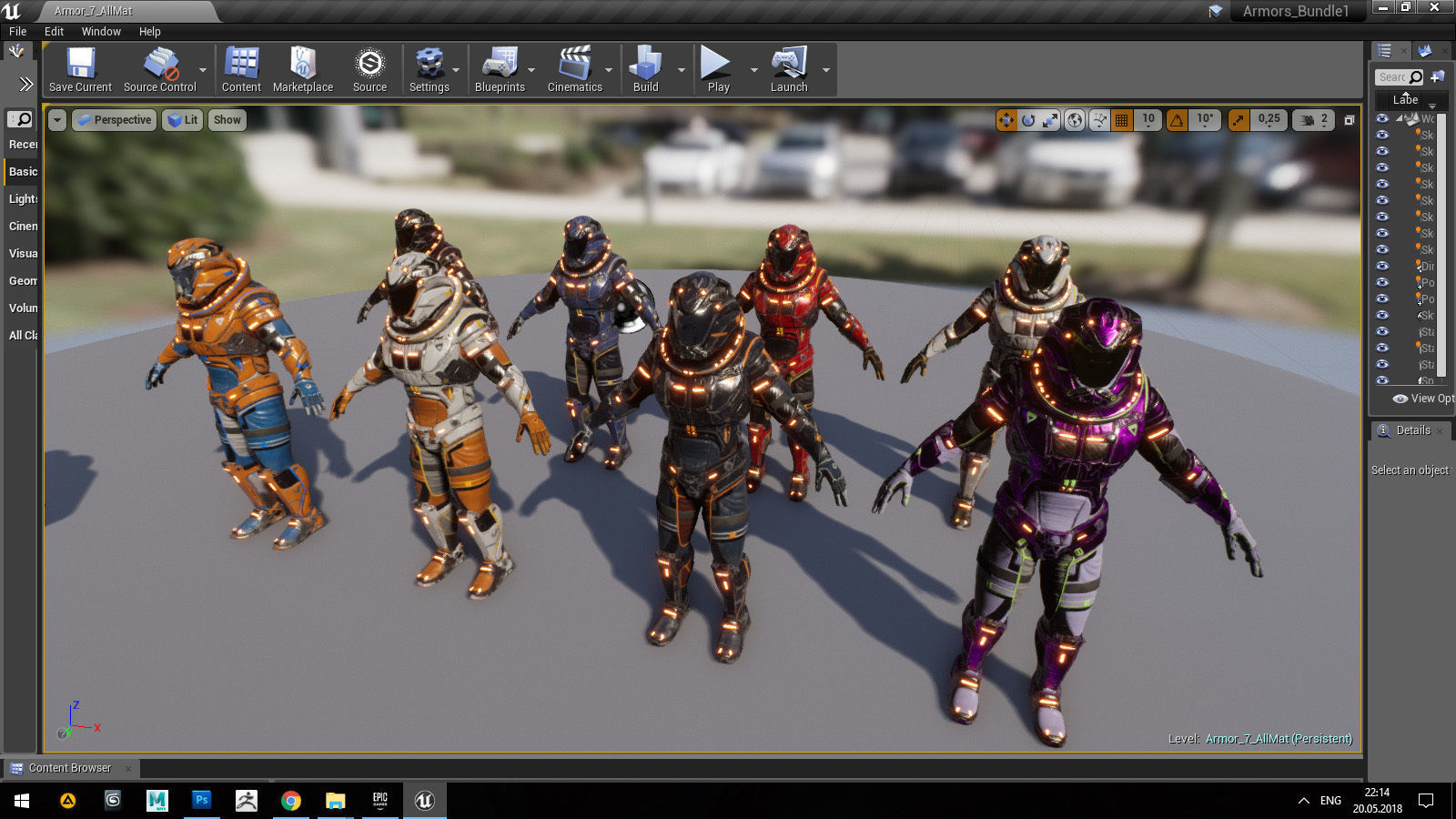 Armors Full Pack Low-poly 3D model_9