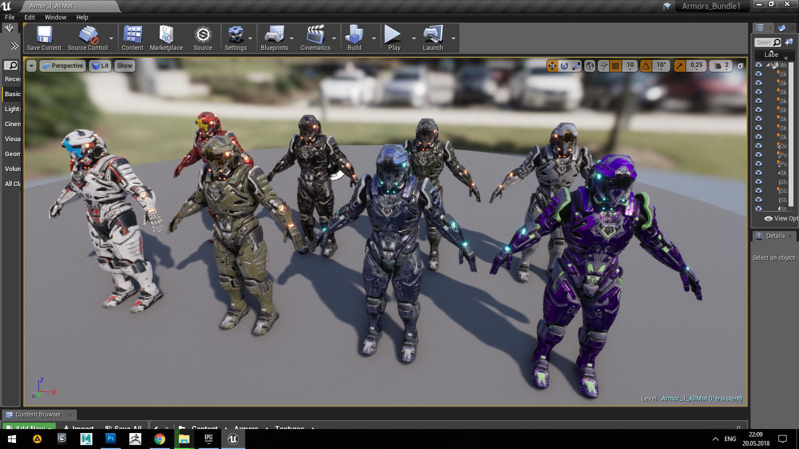 Armors Full Pack Low-poly 3D model_3