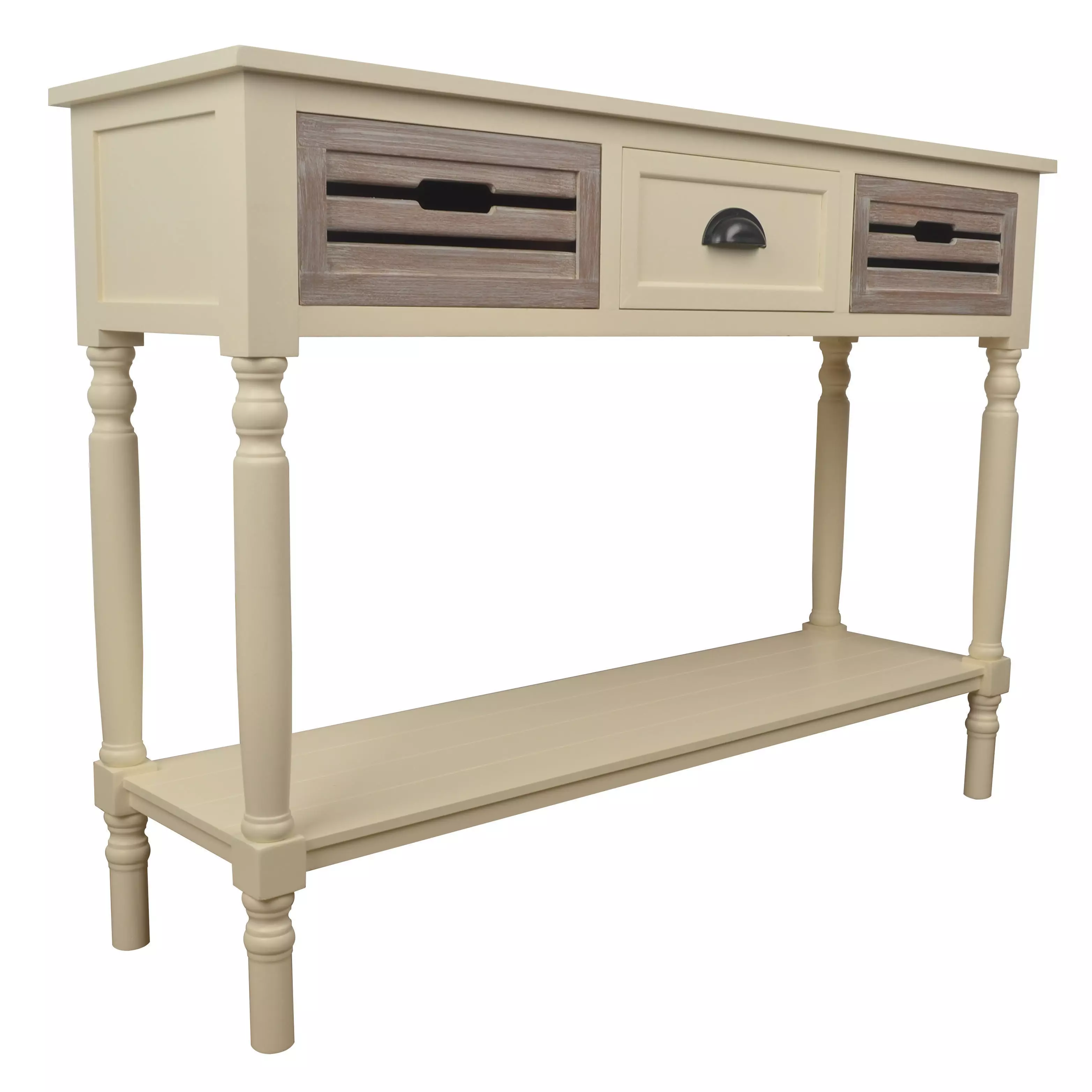 woodel table with racks 3D model_0