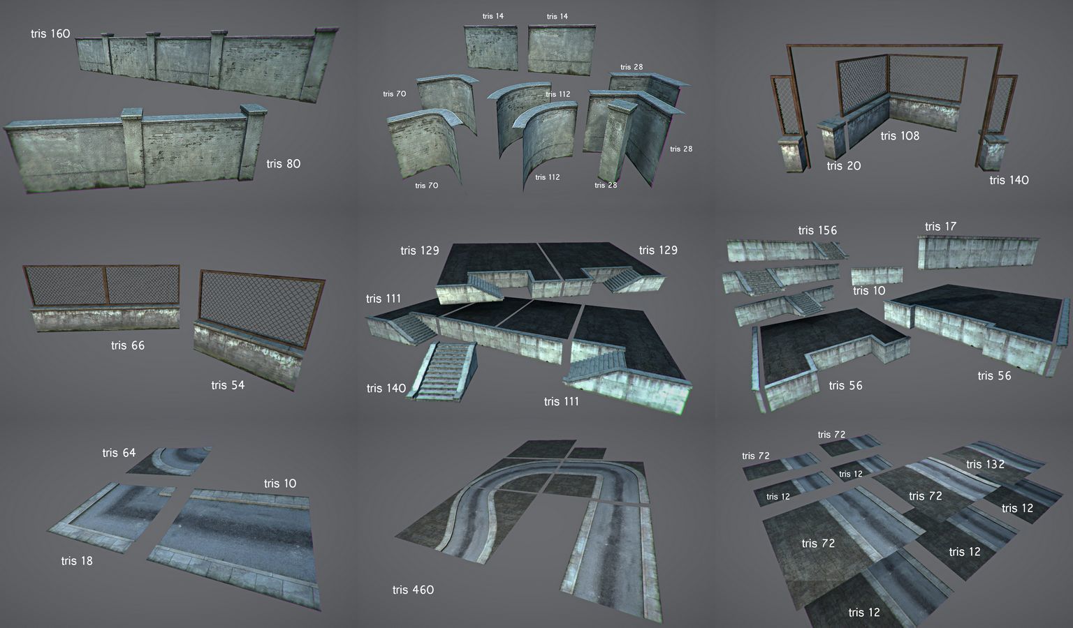 RPG FPS Game Assets for PC Mobile Industrial Set v4 Low-poly 3D model_24