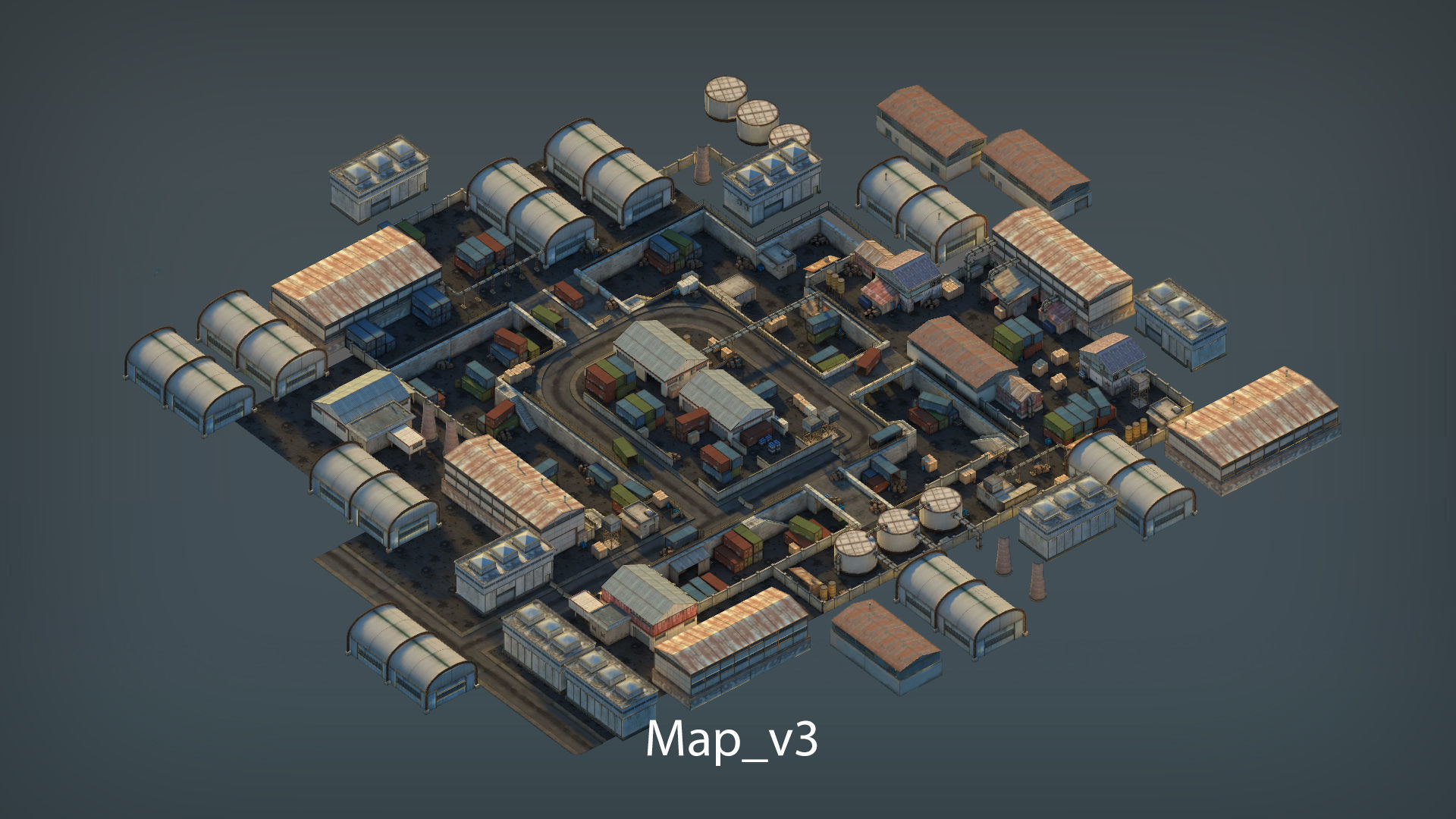 RPG FPS Game Assets for PC Mobile Industrial Set v4 Low-poly 3D model_4