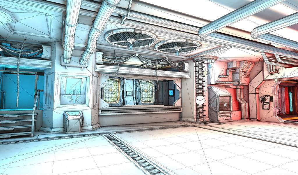 FPS Survival Sci-Fi game assets v1 Low-poly 3D model_24