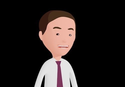 Cartoon Man Low-poly 3D model_1