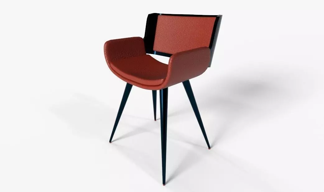 Morden Wooden Chair 3D model_0