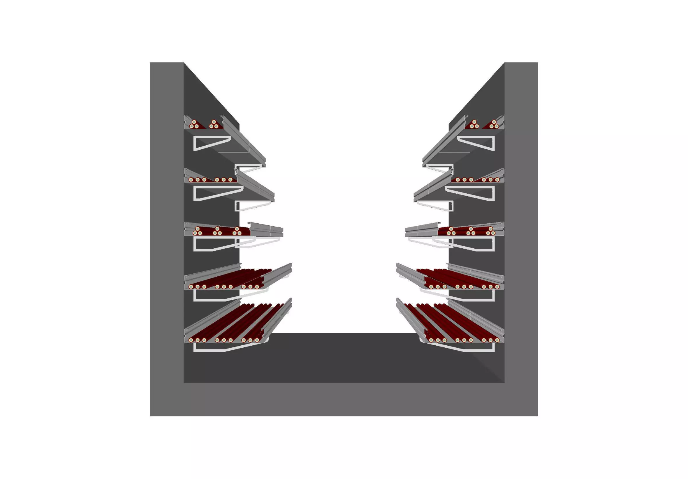 Wall mounted cable trays Free 3D model