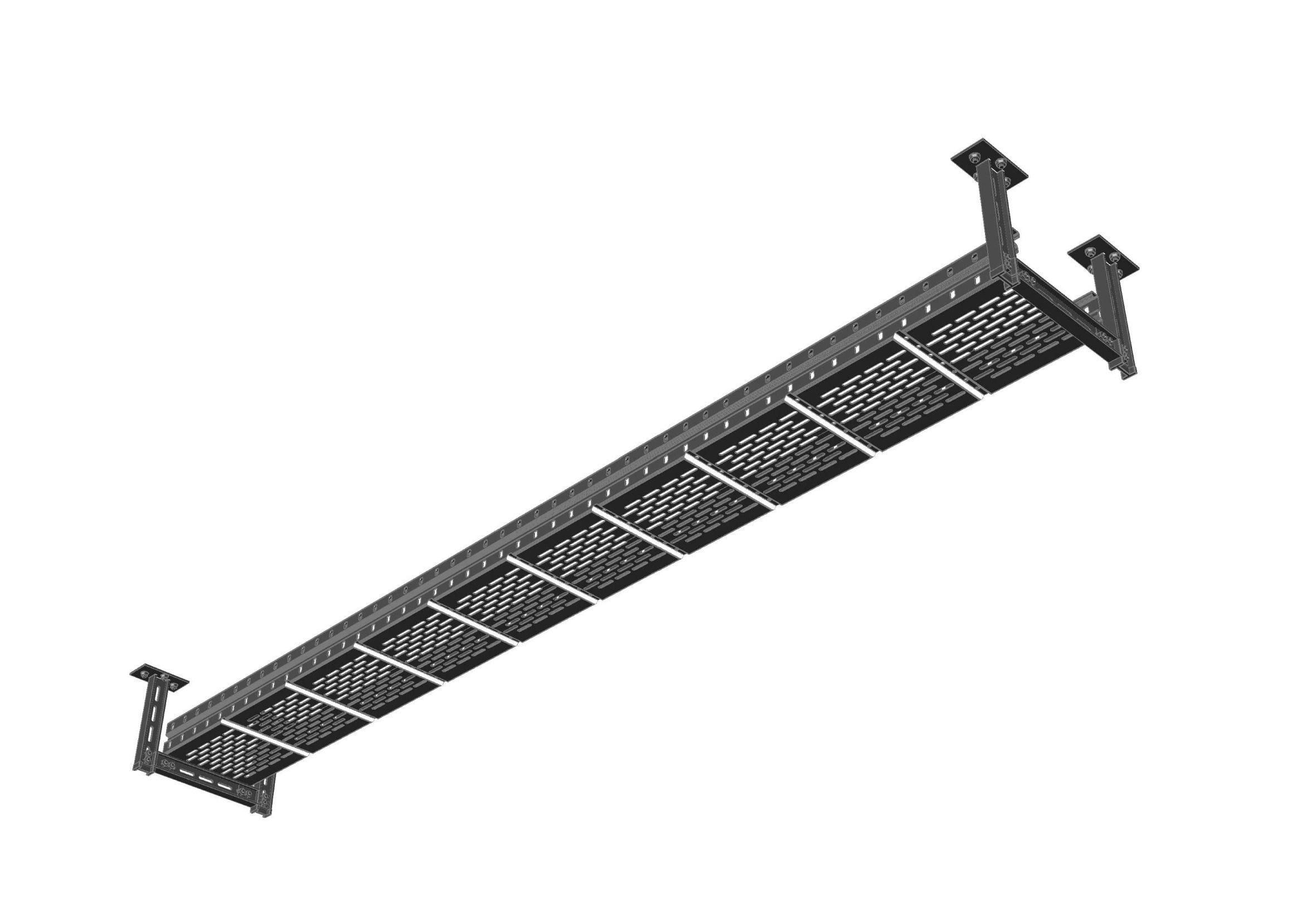 Cable Tray System 30 X 200 Free 3D Model DWG IGE IGS IGES CGTrader