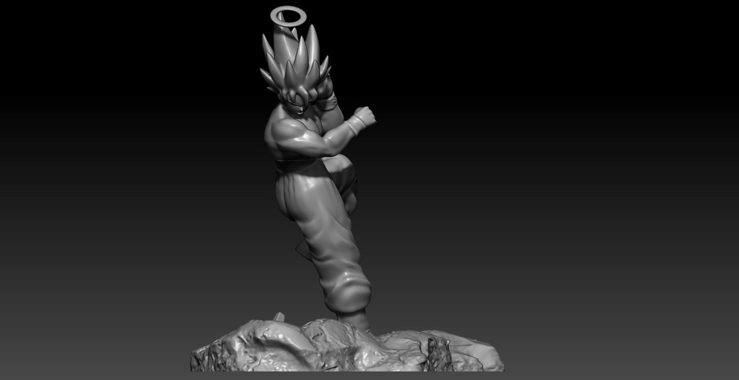 Goku VS Vegeta first part Goku 3D print model_2