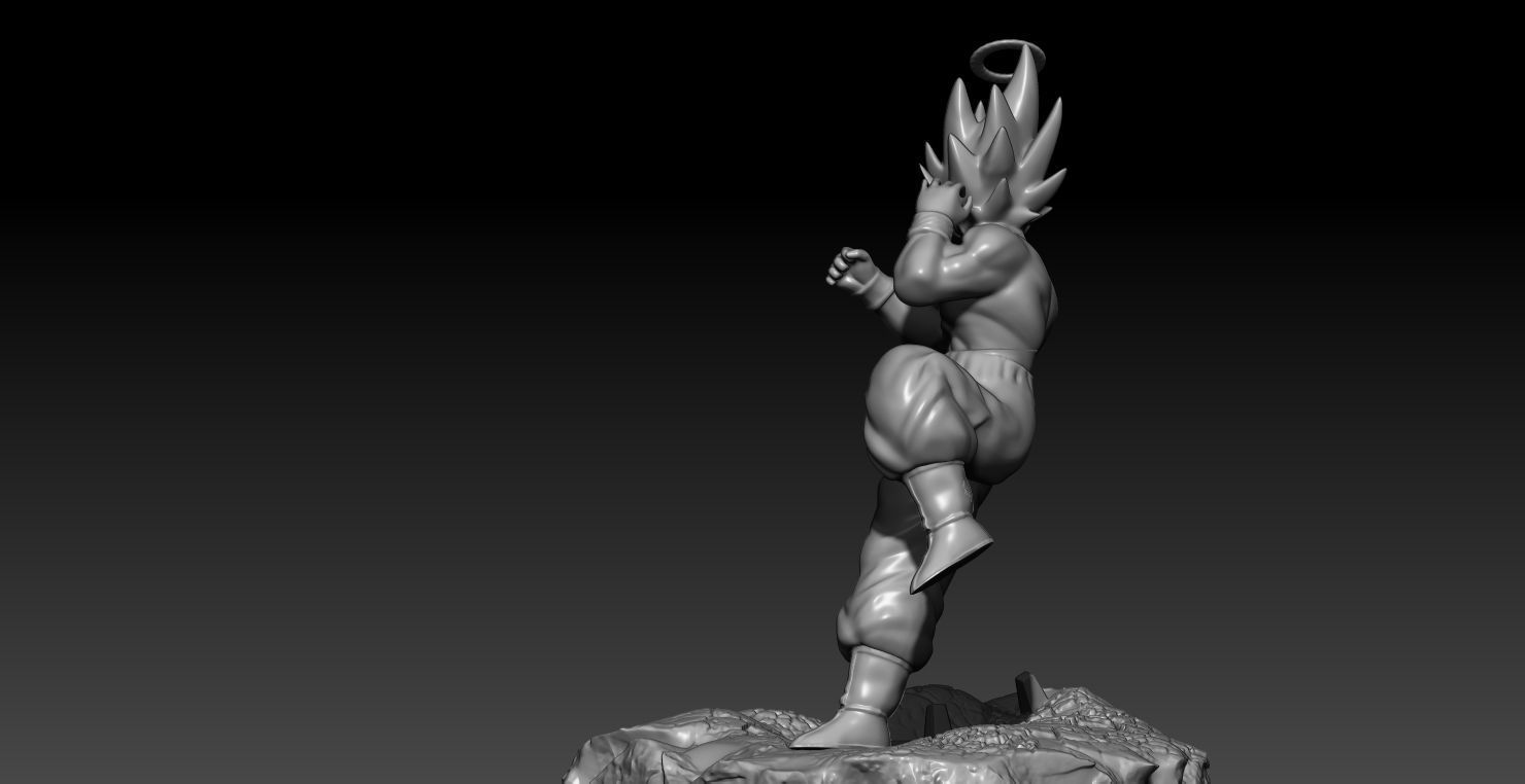 Goku VS Vegeta first part Goku 3D print model_1