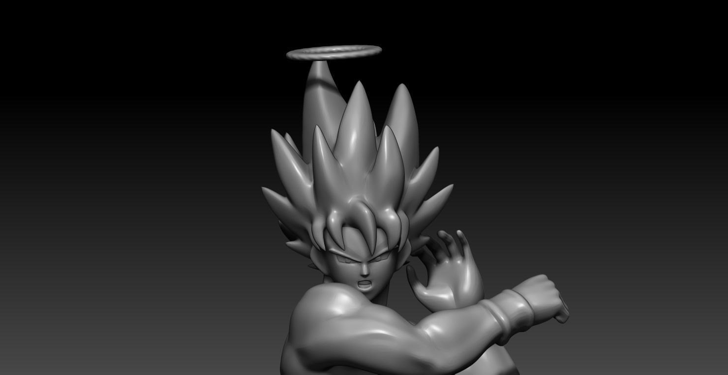 Goku VS Vegeta first part Goku 3D print model_4