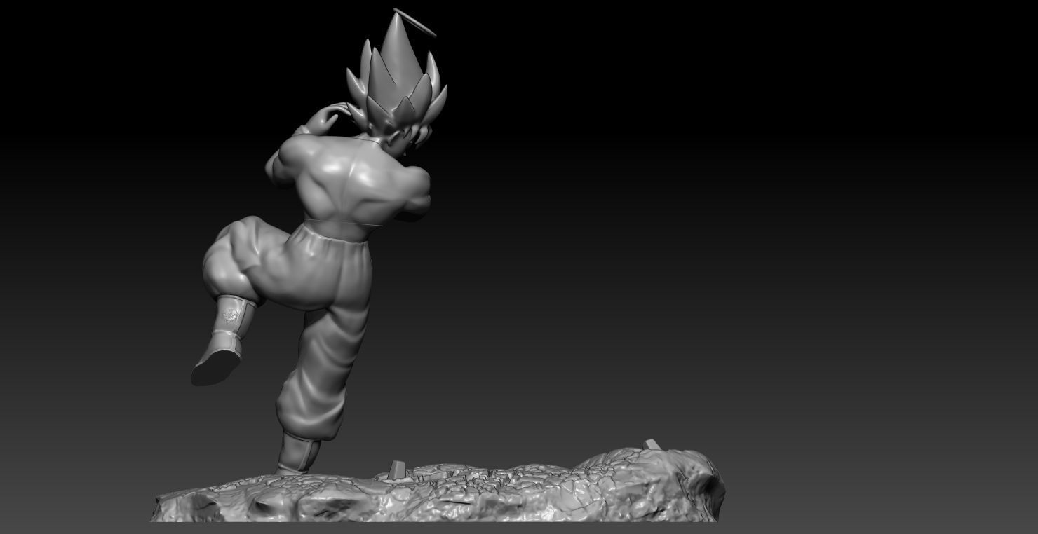 Goku VS Vegeta first part Goku 3D print model_5