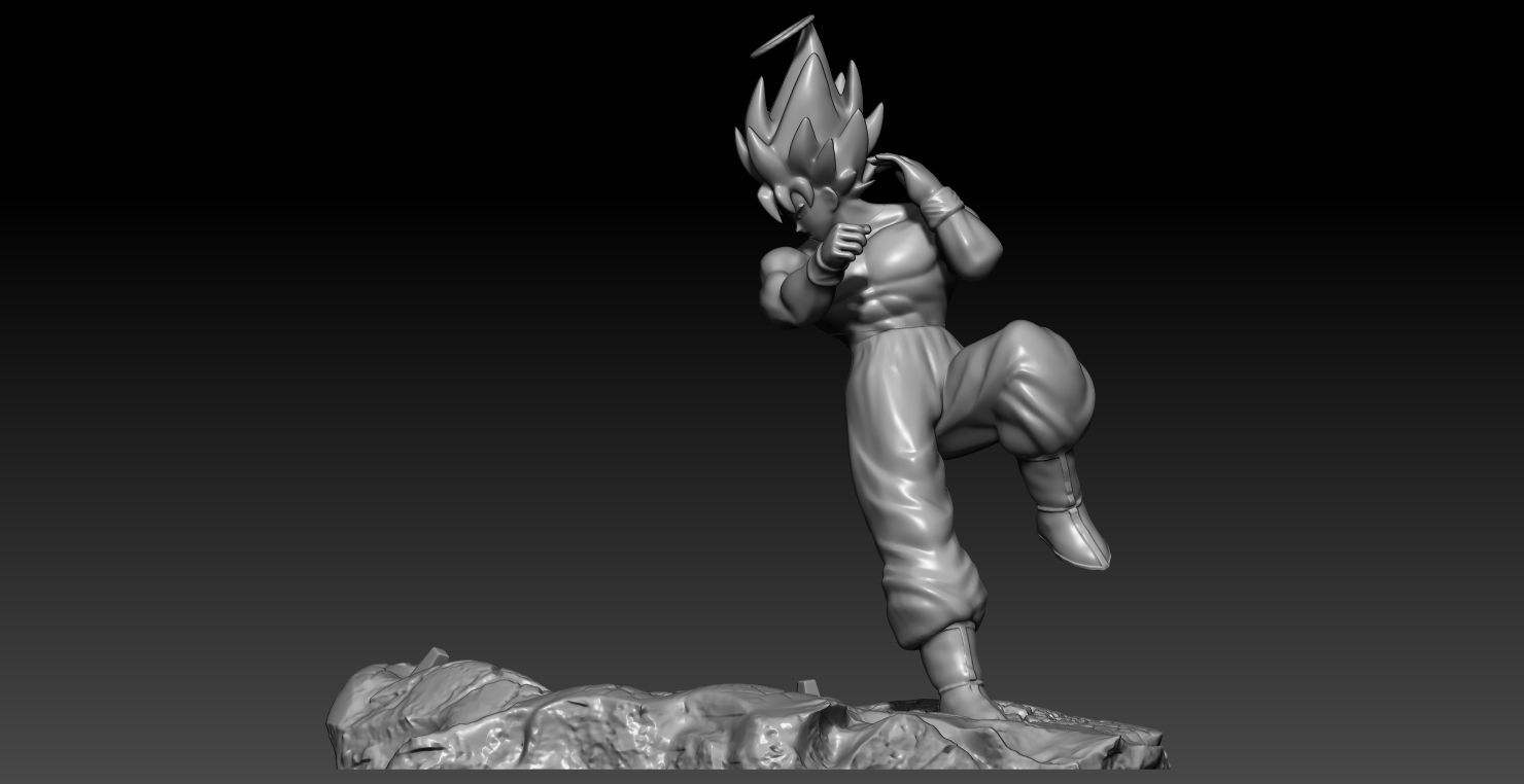 Goku VS Vegeta first part Goku 3D print model_3