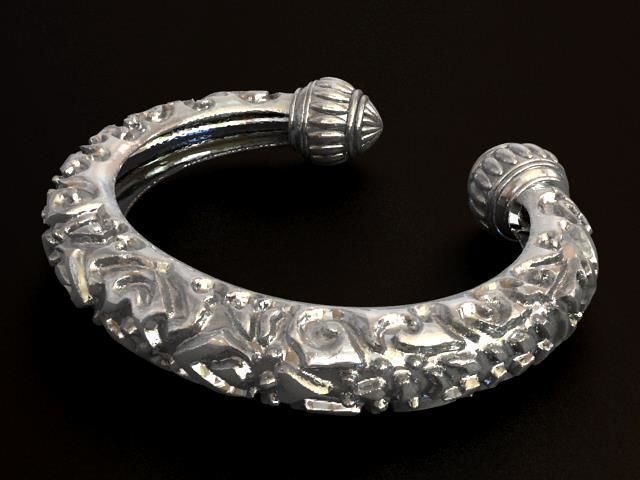 Thai Double Lotus Bracelet 3D print model_6