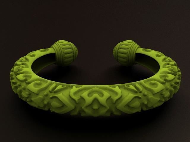 Thai Double Lotus Bracelet 3D print model_7