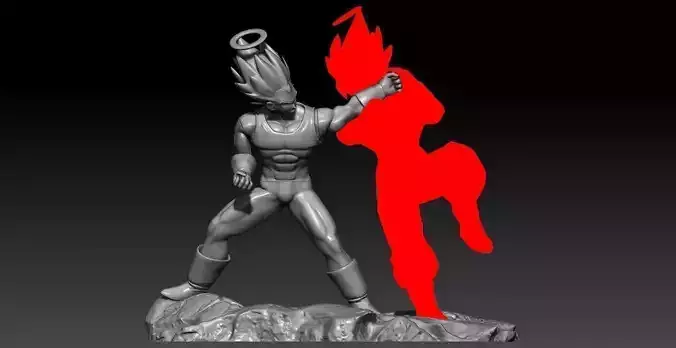 Vegeta VS Goku second part Vegeta 3D print model