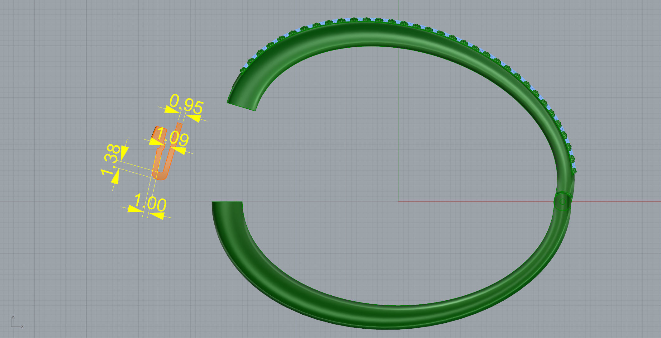 Gemstone Bracelets 3D print model_6