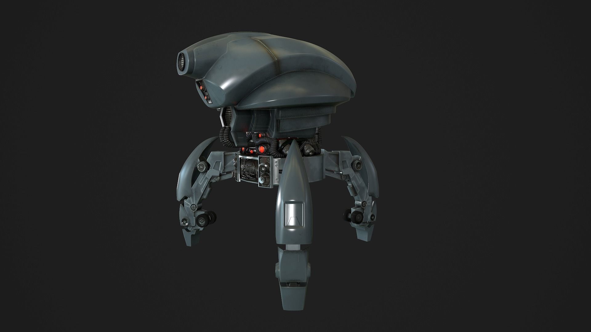 Droid low-poly star wars robot Low-poly 3D model_1