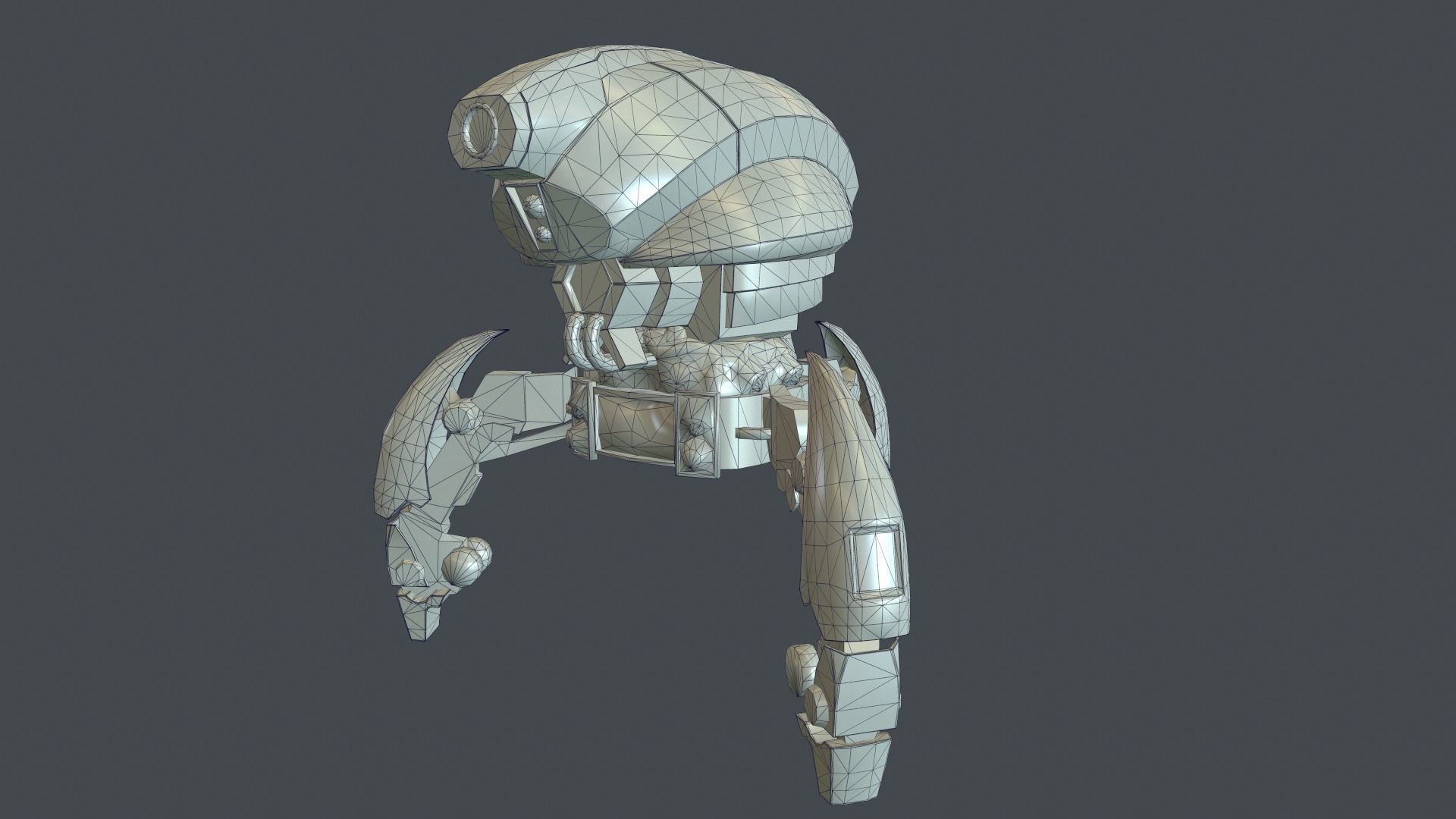 Droid low-poly star wars robot Low-poly 3D model_8