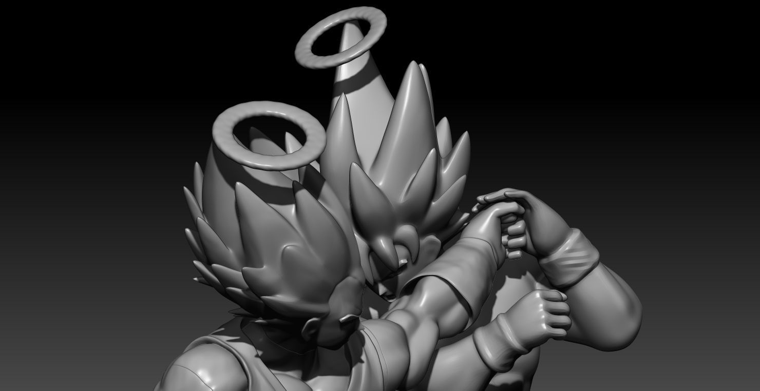 Goku VS Vegeta all 3D print model 3D print model_3