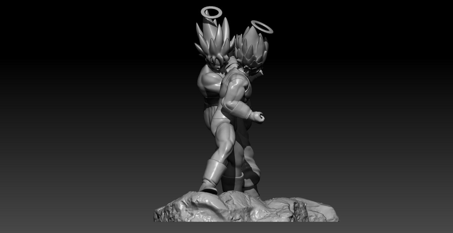 Goku VS Vegeta all 3D print model 3D print model_1