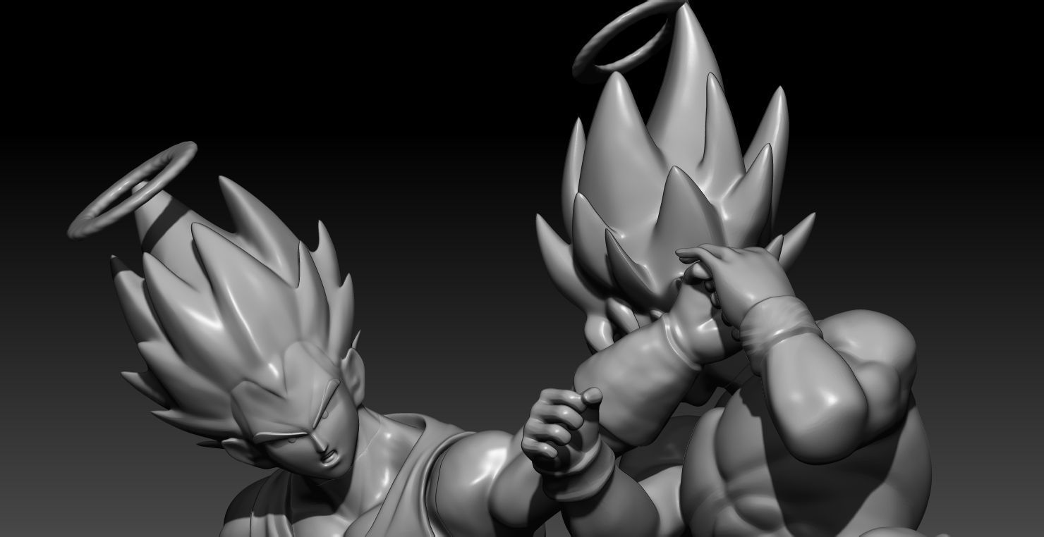 Goku VS Vegeta all 3D print model 3D print model_5