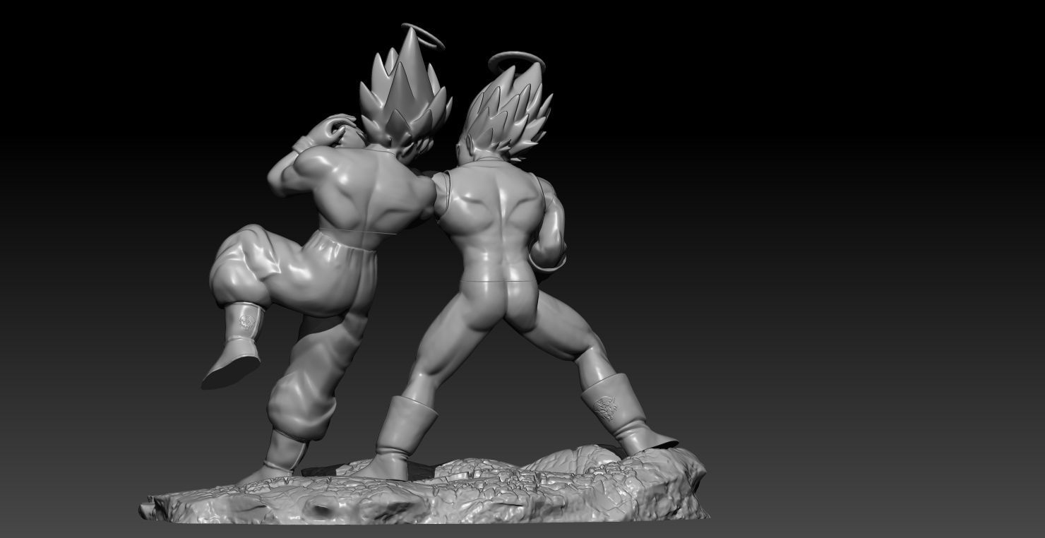 Goku VS Vegeta all 3D print model 3D print model_2