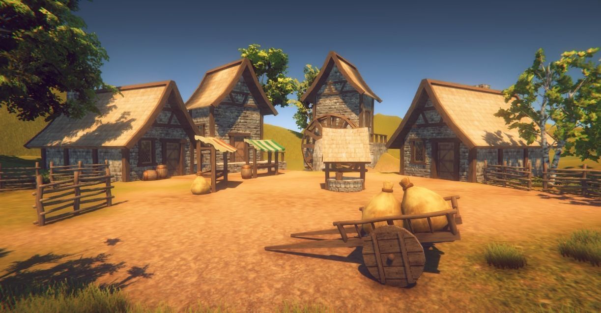 Medieval Village Pack Low-poly 3D model_7