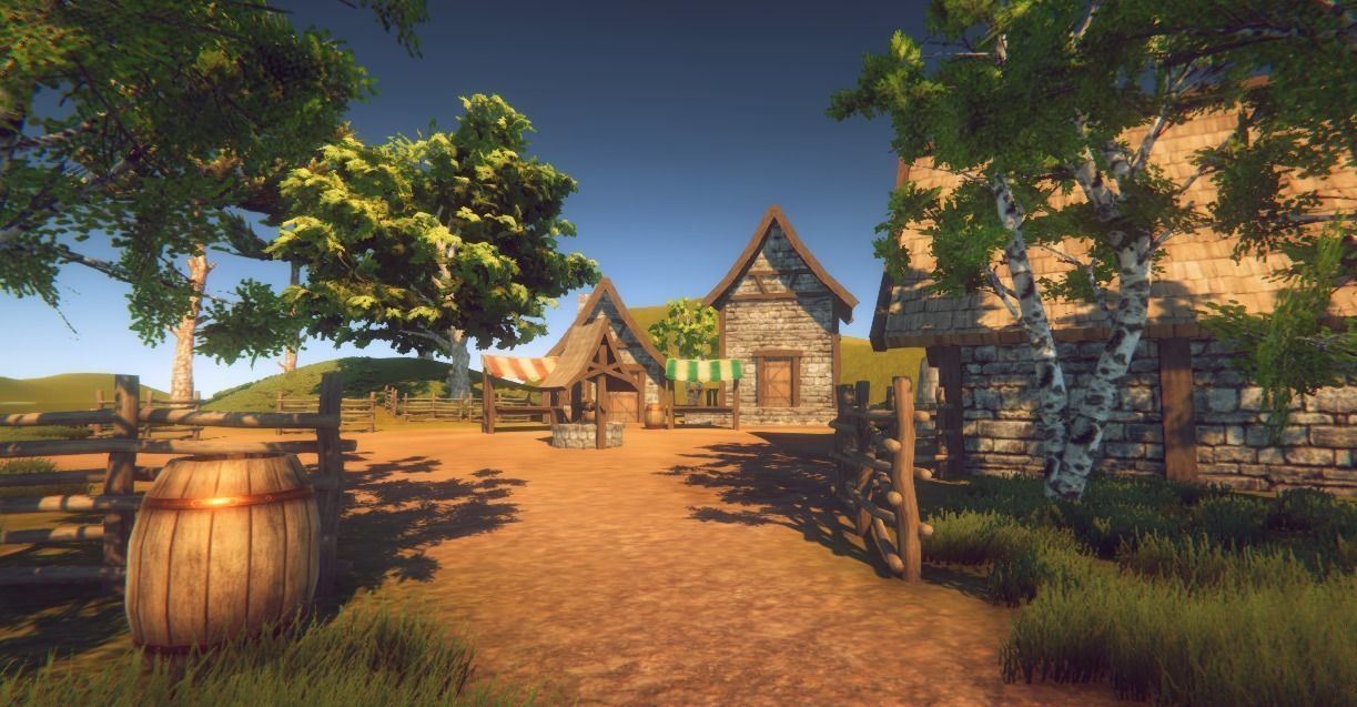 Medieval Village Pack Low-poly 3D model_1