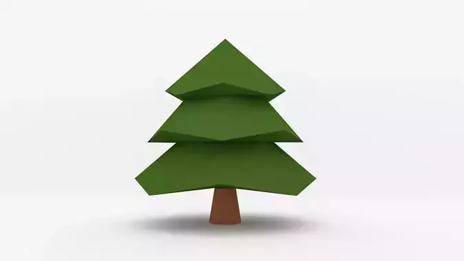Low poly tree christmas