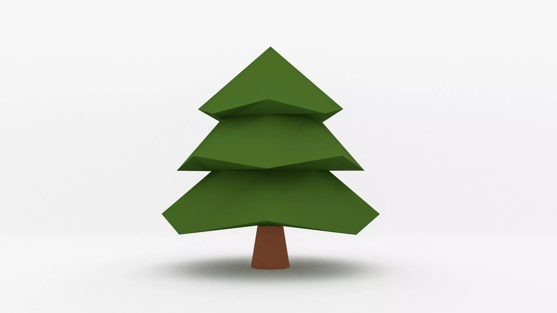 Low poly tree christmas Free low-poly 3D model