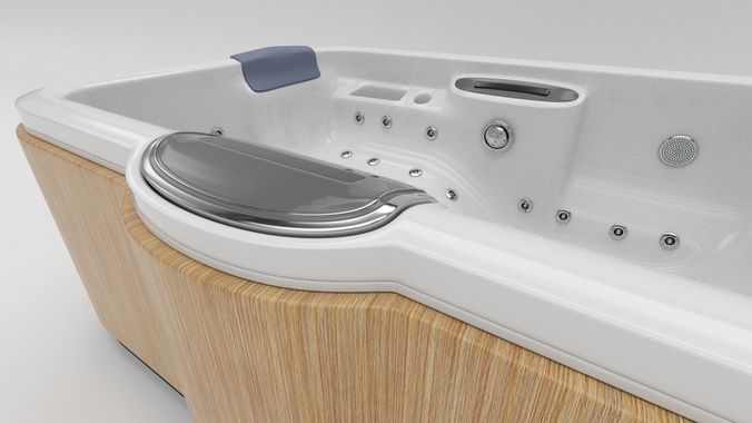 Hot Tub  Whirlpool Spa Low-poly 3D model