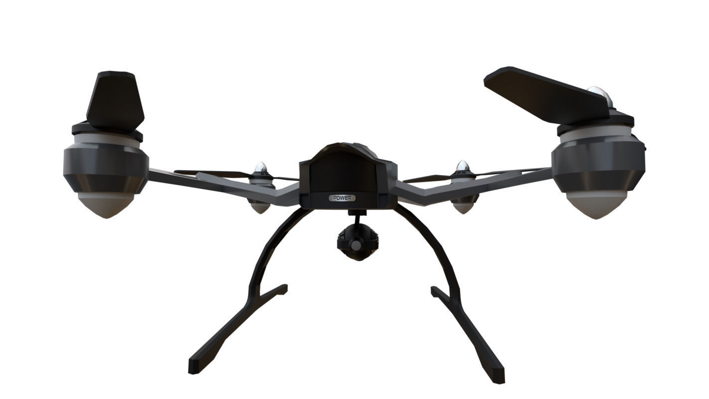 PBR QUADCOPTER DRONE Low-poly 3D model_4