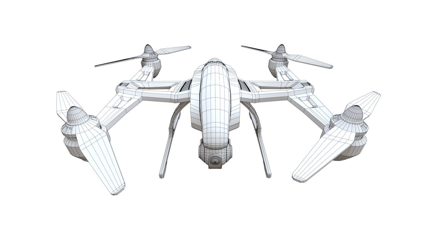 PBR QUADCOPTER DRONE Low-poly 3D model_10