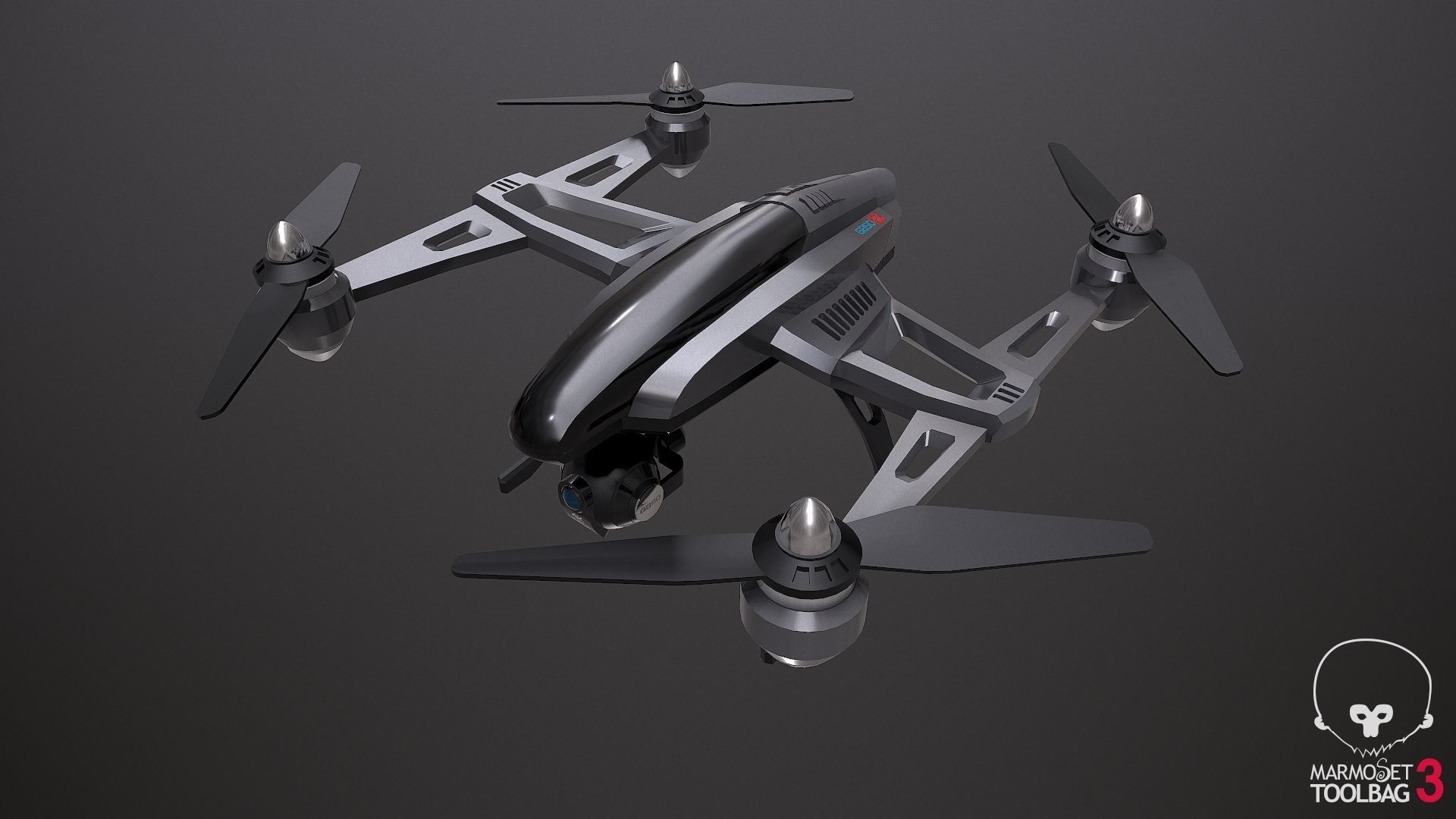 PBR QUADCOPTER DRONE Low-poly 3D model_6