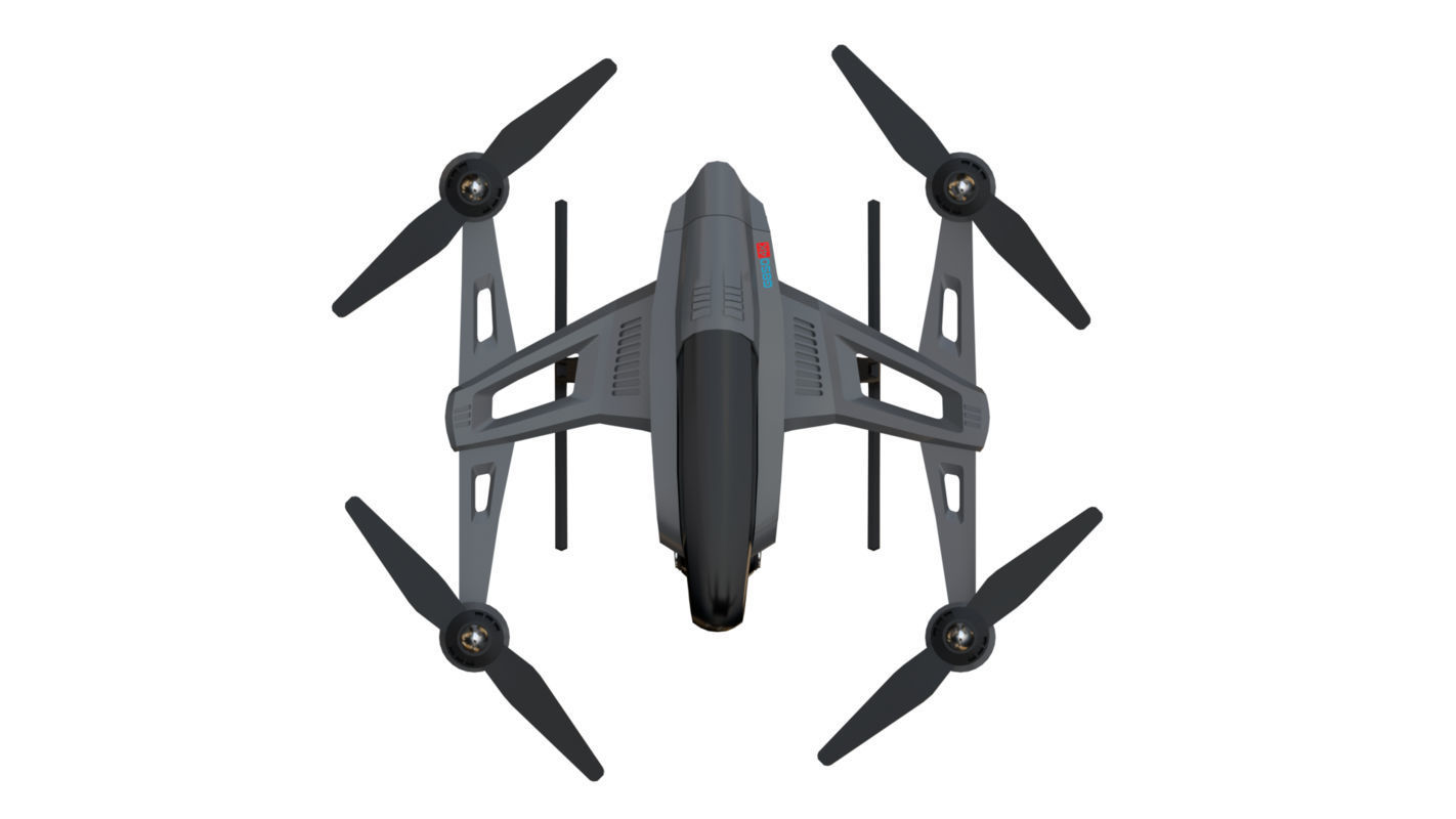 PBR QUADCOPTER DRONE Low-poly 3D model_5