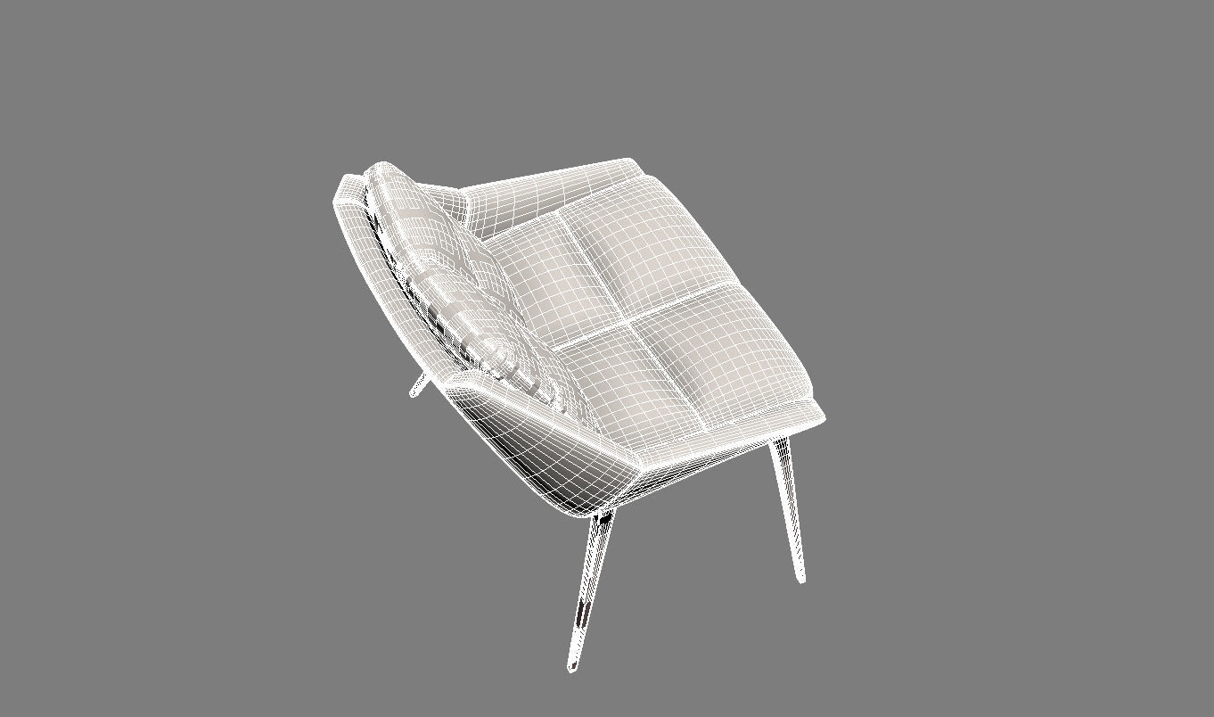 Columbus Lounge Chair  by Modloft 3D model_4
