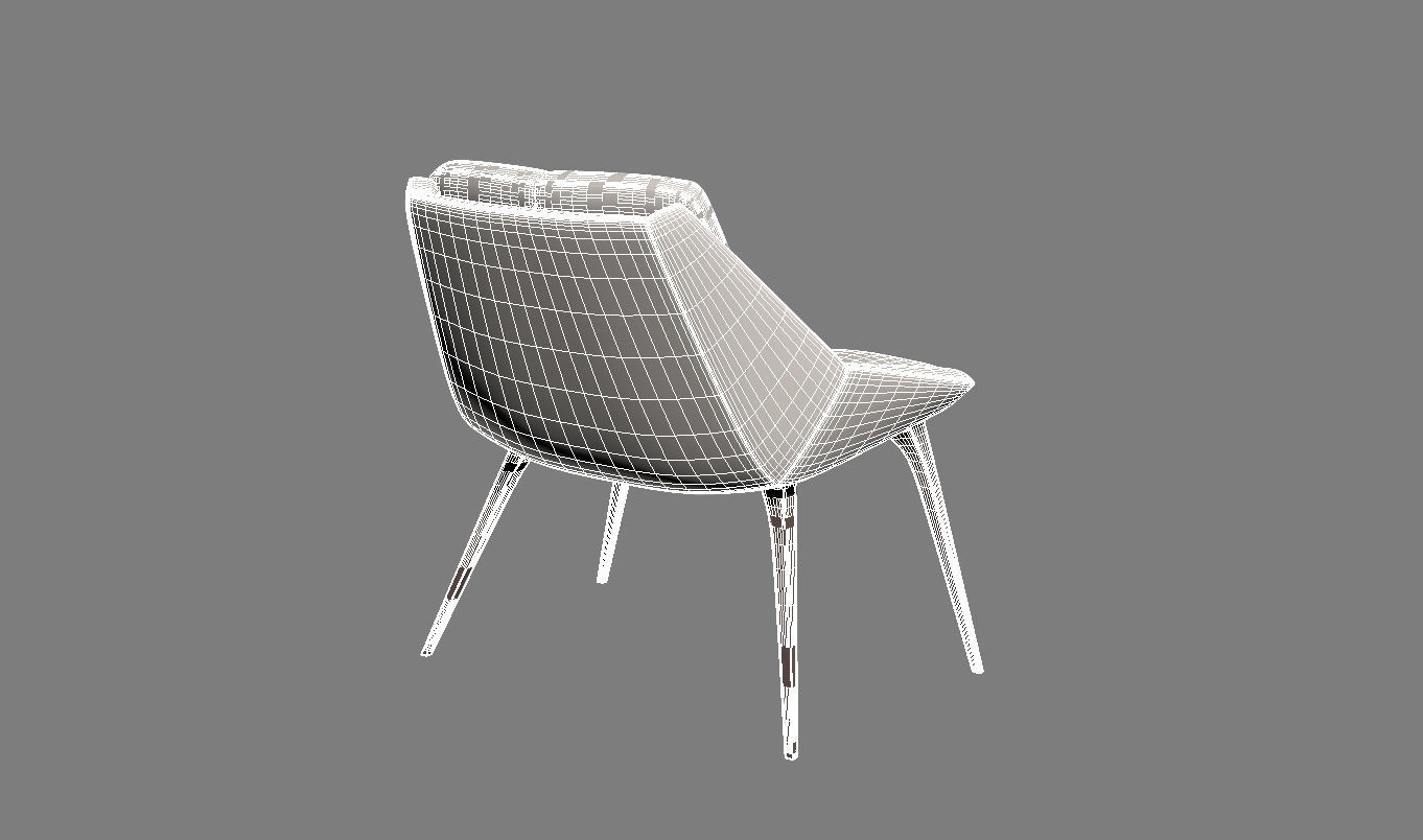 Columbus Lounge Chair  by Modloft 3D model_1