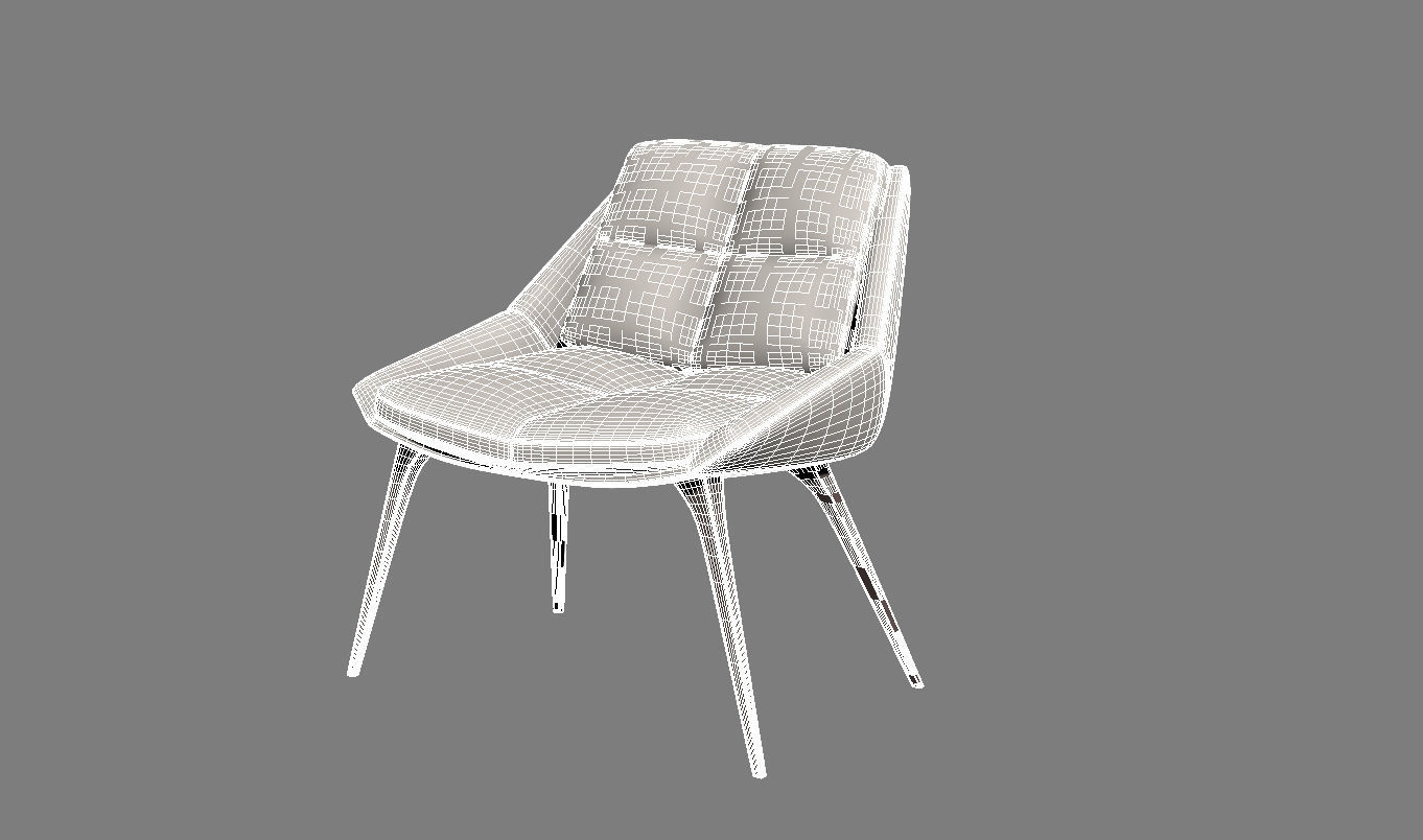 Columbus Lounge Chair  by Modloft 3D model_3