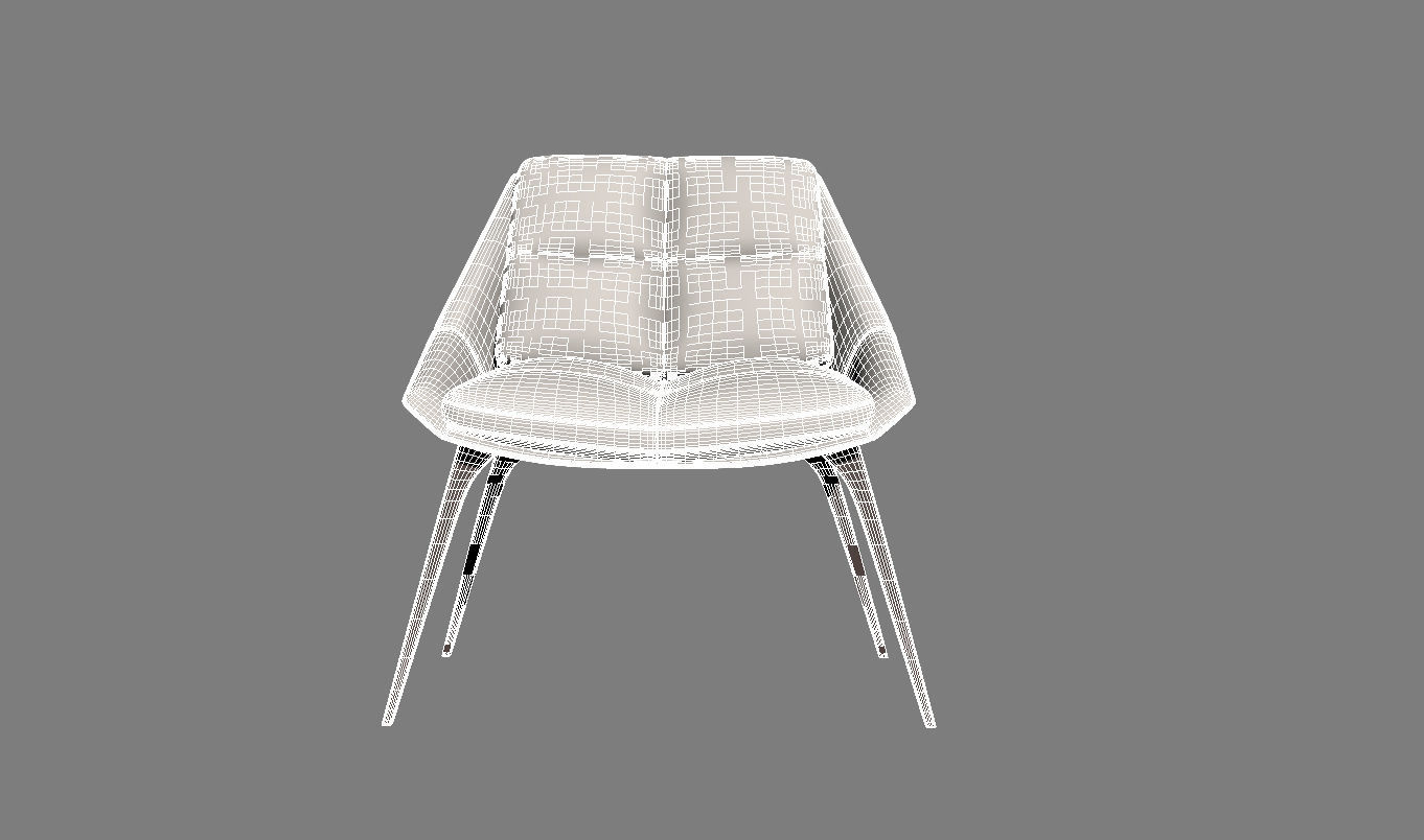 Columbus Lounge Chair  by Modloft 3D model_2