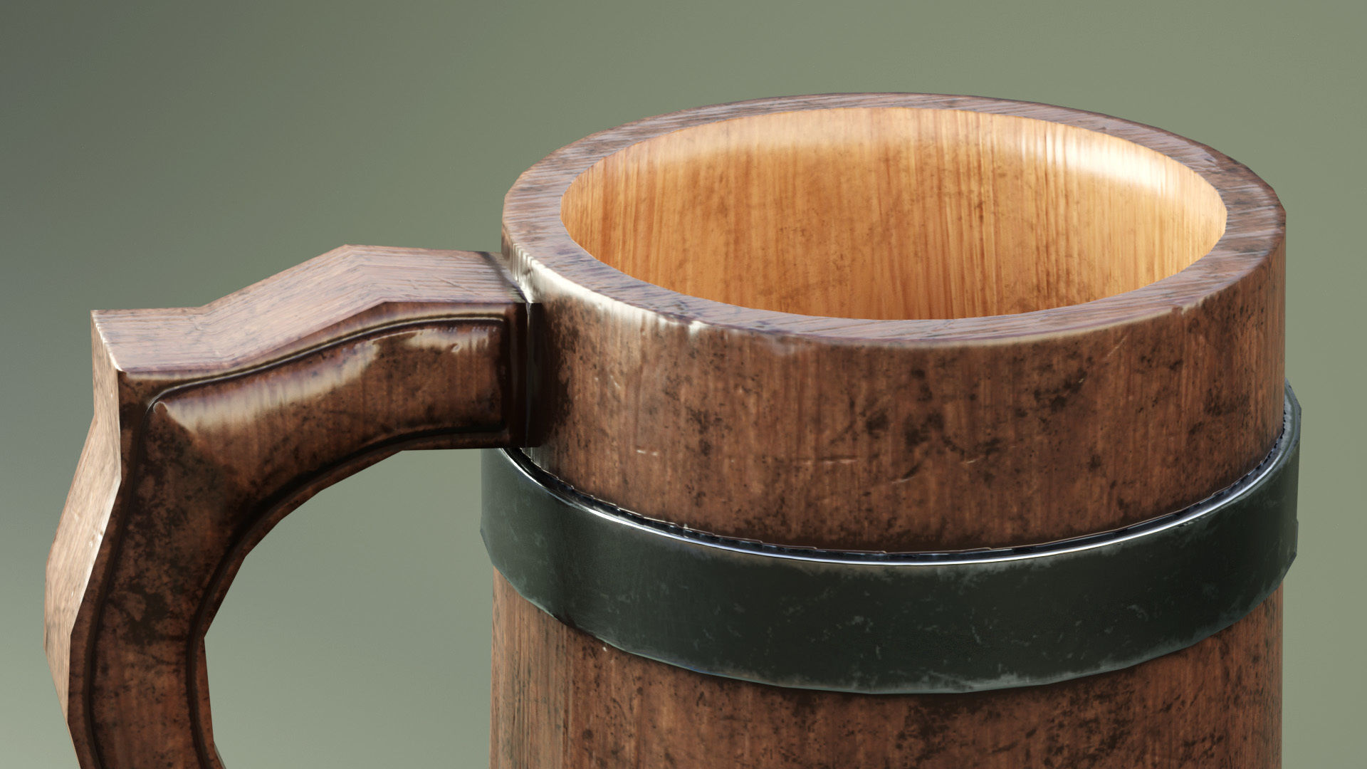 Medieval Mug Low-poly 3D model_1
