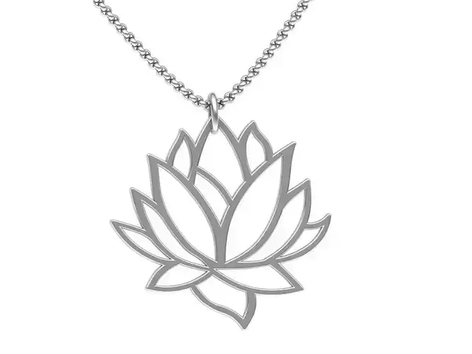 Lotus simply and beauty pendant 3dmodel 0256