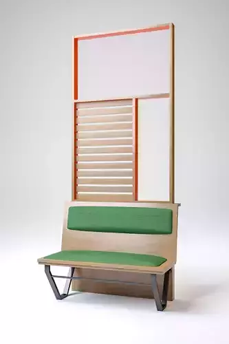 Burger king single bench Booth