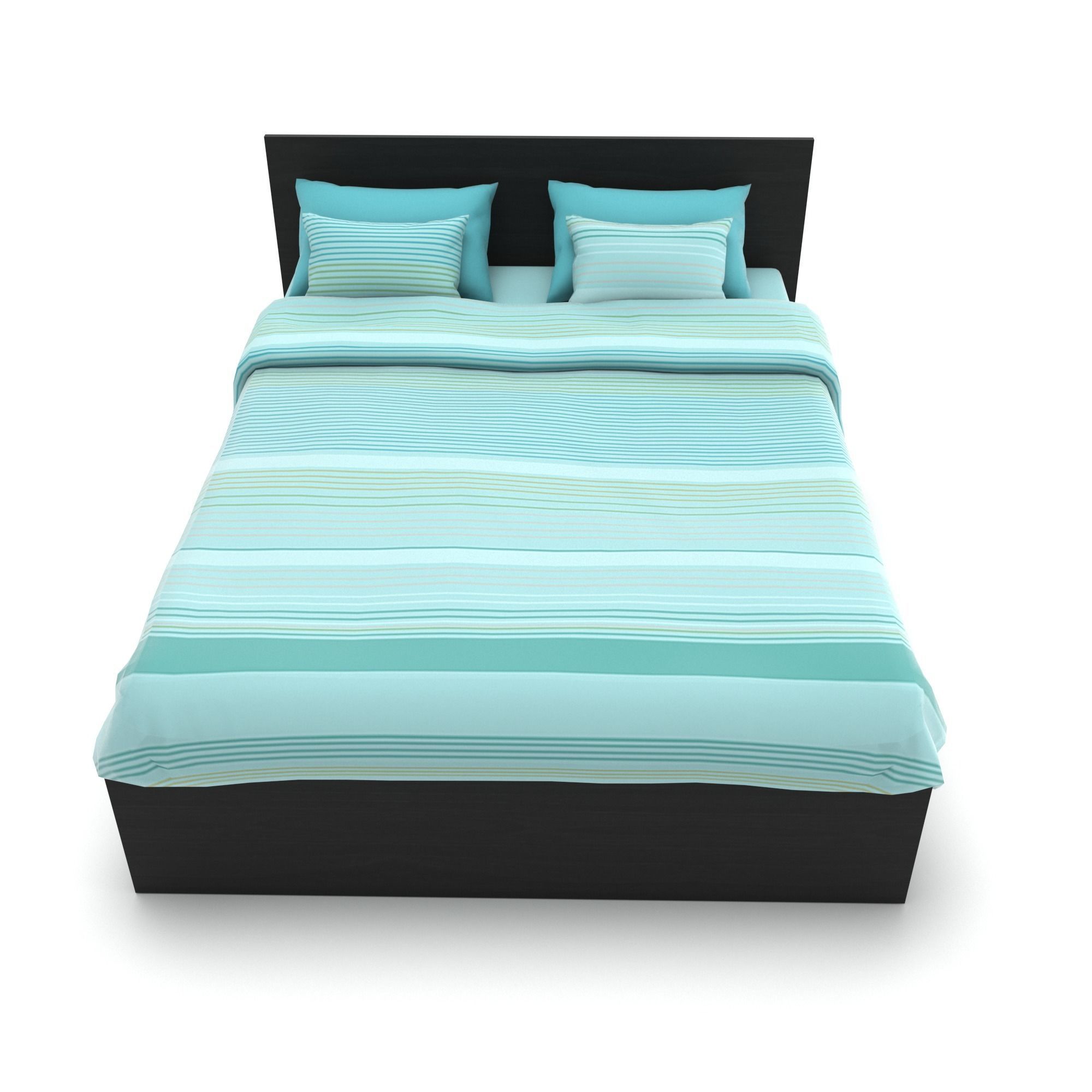 Bed modern Style High Quality Low-poly 3D model_1