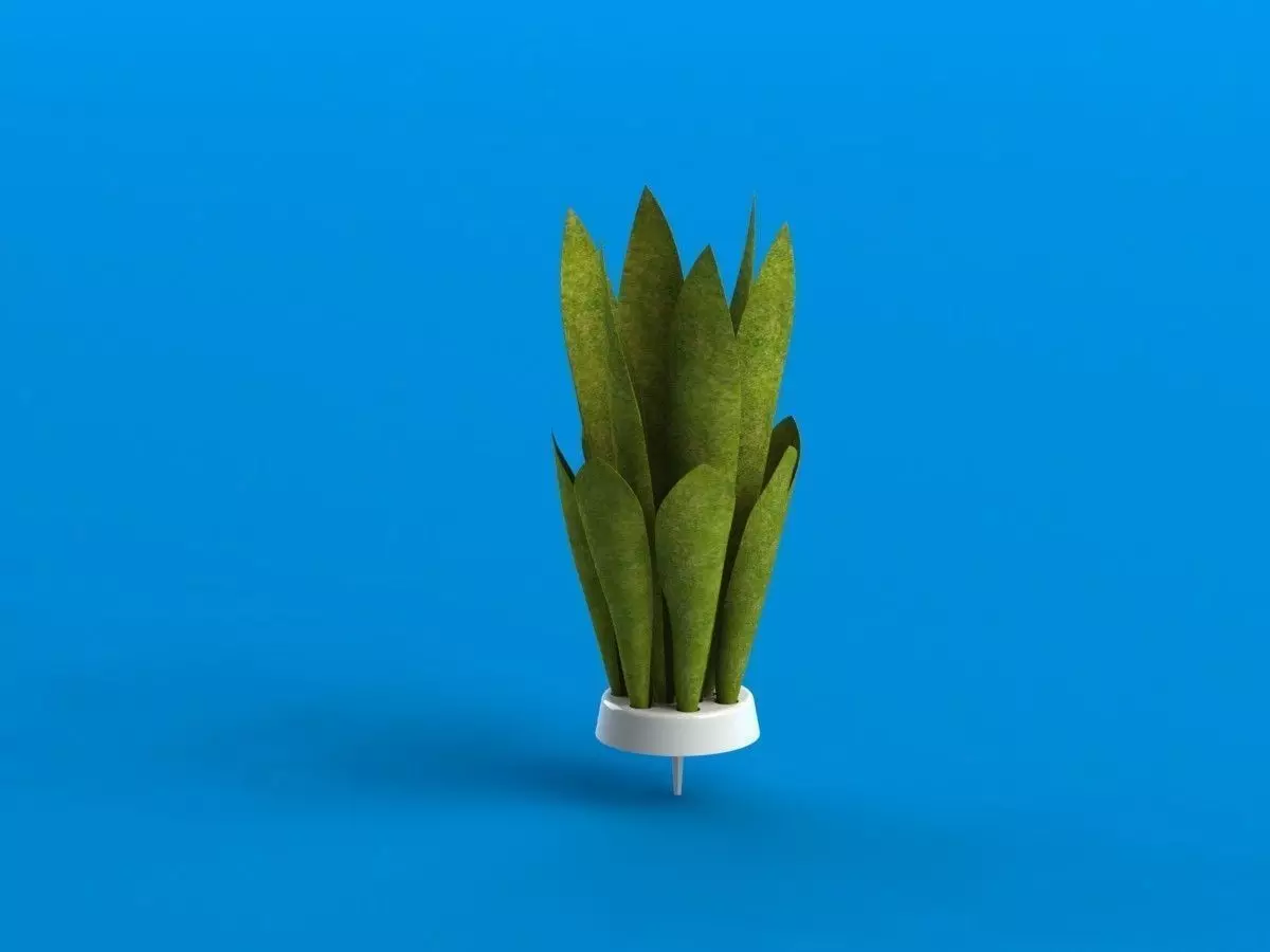 AquaColector plant in pot Free 3D model_0