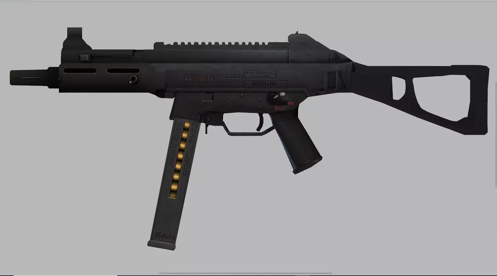UMP Low Poly and Textured Free low-poly 3D model