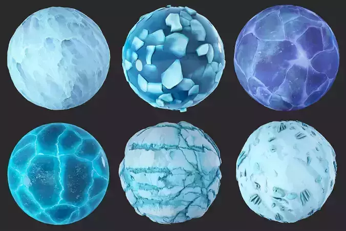 IceLand - Stylized PBR materials Texture