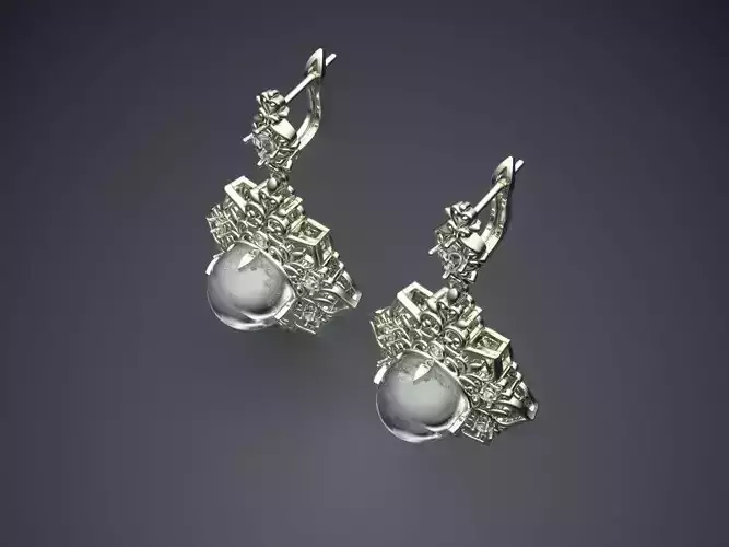 Luxurious Vintage Unique Earrings With Diamonds